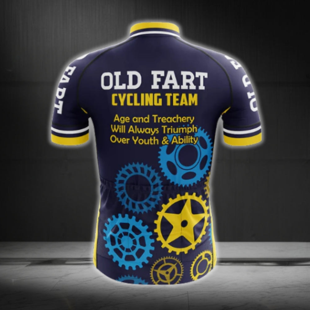 Old Fart Cycling Team Men's Short Sleeve Cycling Jerseys, Funny Cycling Jerseys CG0088