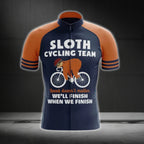 Sloth Cycling Team Speed Doesn't Matter We'll Finish When We Finish Men's Cycling Short Sleeve Jersey, Sloth Funny Cyling Jerseys For Team CG0109