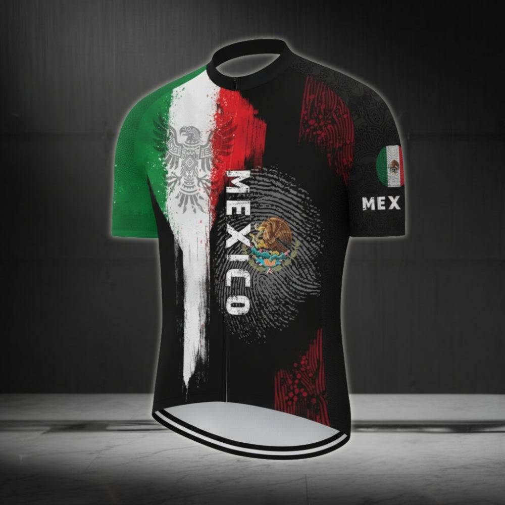 Mexico Flag Cycling Short Sleeve Jersey For Mens, Mexico Cycling Jerseys CZ0024