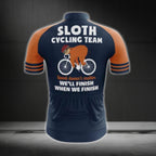 Sloth Cycling Team Speed Doesn't Matter We'll Finish When We Finish Men's Cycling Short Sleeve Jersey, Sloth Funny Cyling Jerseys For Team CG0109