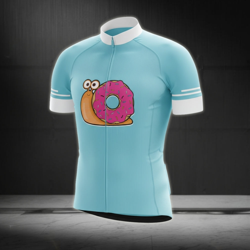 Snail Donut Cycling Jersey Short Sleeve Men, Funny Snail Cycling Jersey For Mens CZ0106