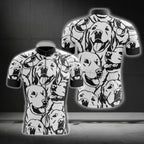Labrador Retriever Black And White Cycling Short Sleeve Jerseys For Men, Retriever Dog Lovers Cycling Jerseys CG0263