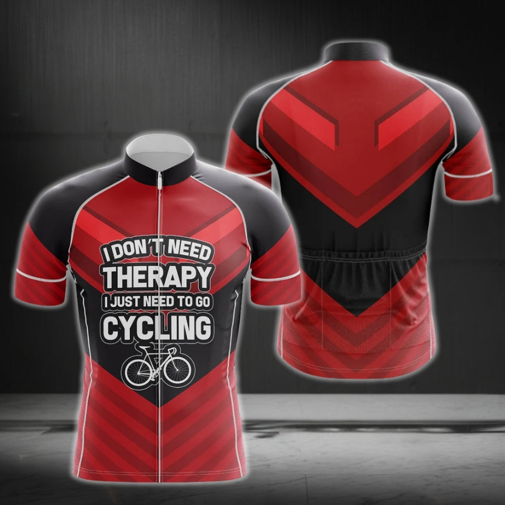 I Don't Need Therapy I Just Need Go To Cycling Mens Cycling Short Sleeve Jersey, Men's Funny Cycling Jerseys CG0149