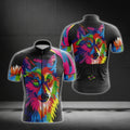 Wolf Colorful Cycling Jersey Short Sleeve For Men, Wolf Cycling Jersey Mens CZ0105