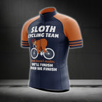 Sloth Cycling Team Speed Doesn't Matter We'll Finish When We Finish Men's Cycling Short Sleeve Jersey, Sloth Funny Cyling Jerseys For Team CG0109