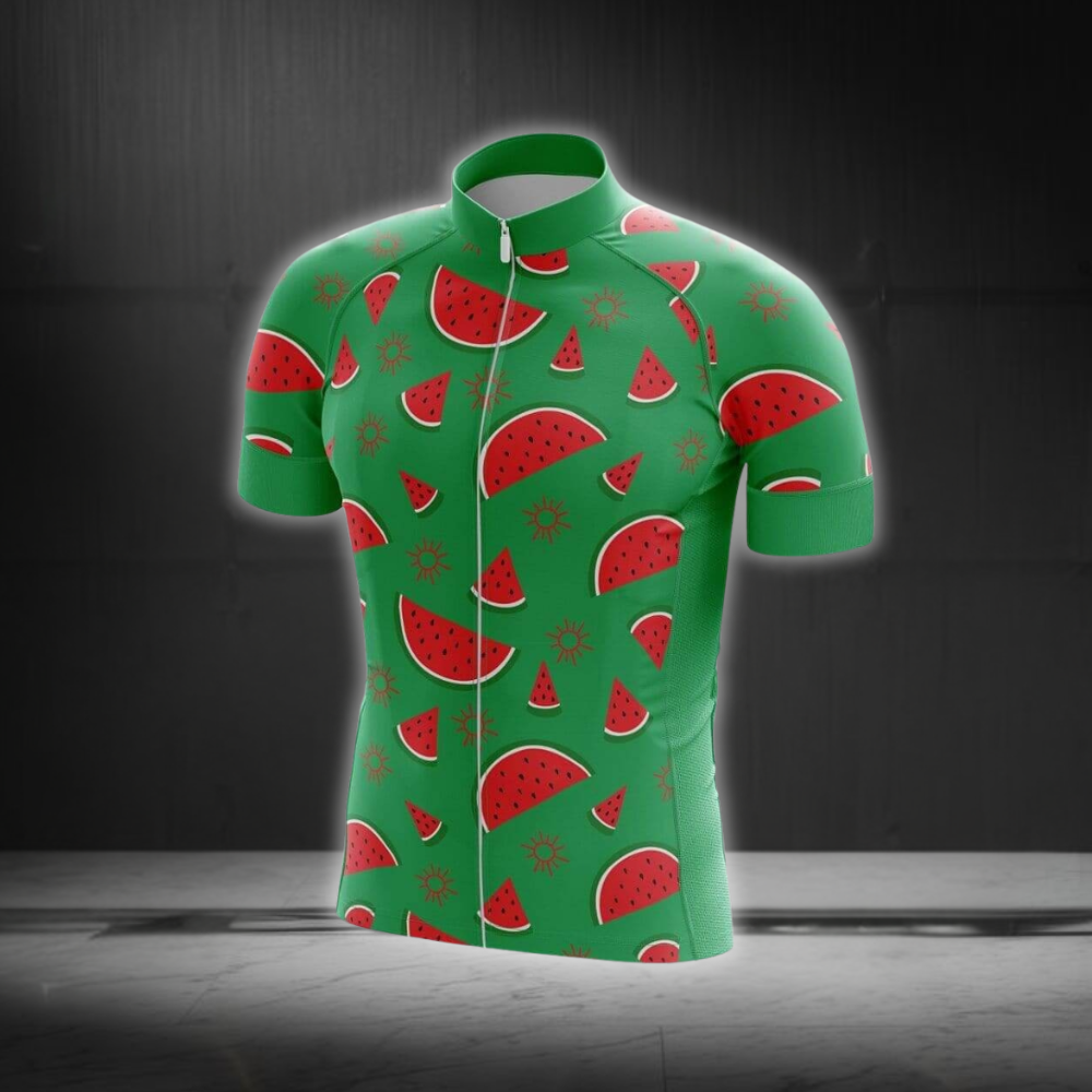 Watermelon Cycling Short Sleeve Jersey For Men, Watermelon Cycling Jersey CG0829