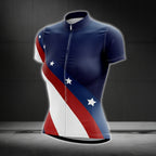American Flag Short Sleeve Cycling Jersey Womens, Patriotic Cycling Jerseys For Ladies CG0082