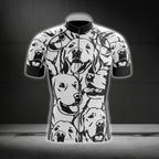 Labrador Retriever Black And White Cycling Short Sleeve Jerseys For Men, Retriever Dog Lovers Cycling Jerseys CG0263