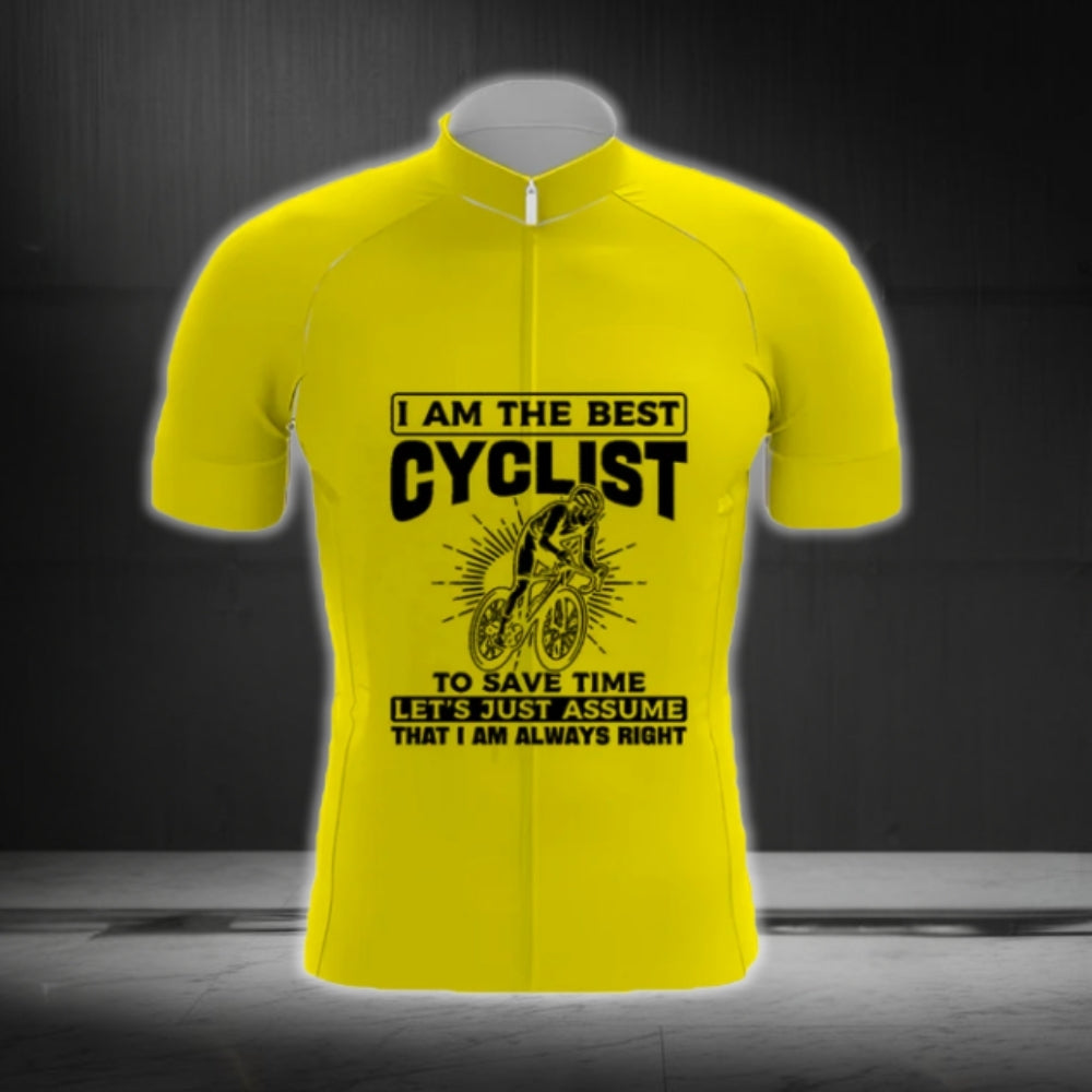 I Am The Best Cyclist Men's Short Sleeve Cycling Jersey, Funny Cycling Jerseys For Mens CG0110