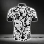 Labrador Retriever Black And White Cycling Short Sleeve Jerseys For Men, Retriever Dog Lovers Cycling Jerseys CG0263