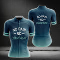 No Pain No Champagne Women's Short Sleeve Cycling Jersey, Champagne Cycling Jerseys For Ladies CG0150