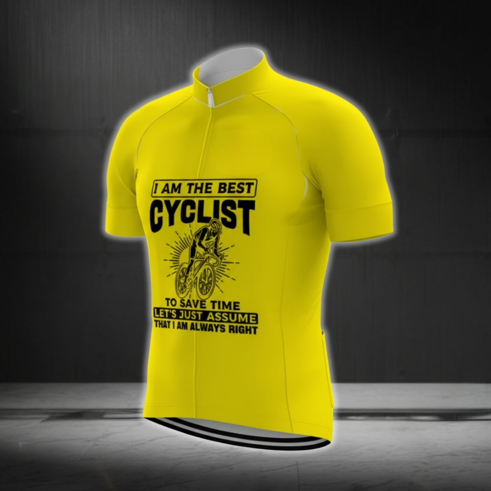 I Am The Best Cyclist Men's Short Sleeve Cycling Jersey, Funny Cycling Jerseys For Mens CG0110