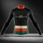 Bike And Smile Long Sleeve Men's Cycling Jersey, Minimalist Cycling Jerseys CZ0027