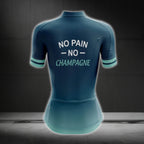 No Pain No Champagne Women's Short Sleeve Cycling Jersey, Champagne Cycling Jerseys For Ladies CG0150