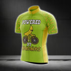 Powered By Bananas Men's Cycling Short Sleeve Jersey, Funny Banana Cycling Jerseys CG0111