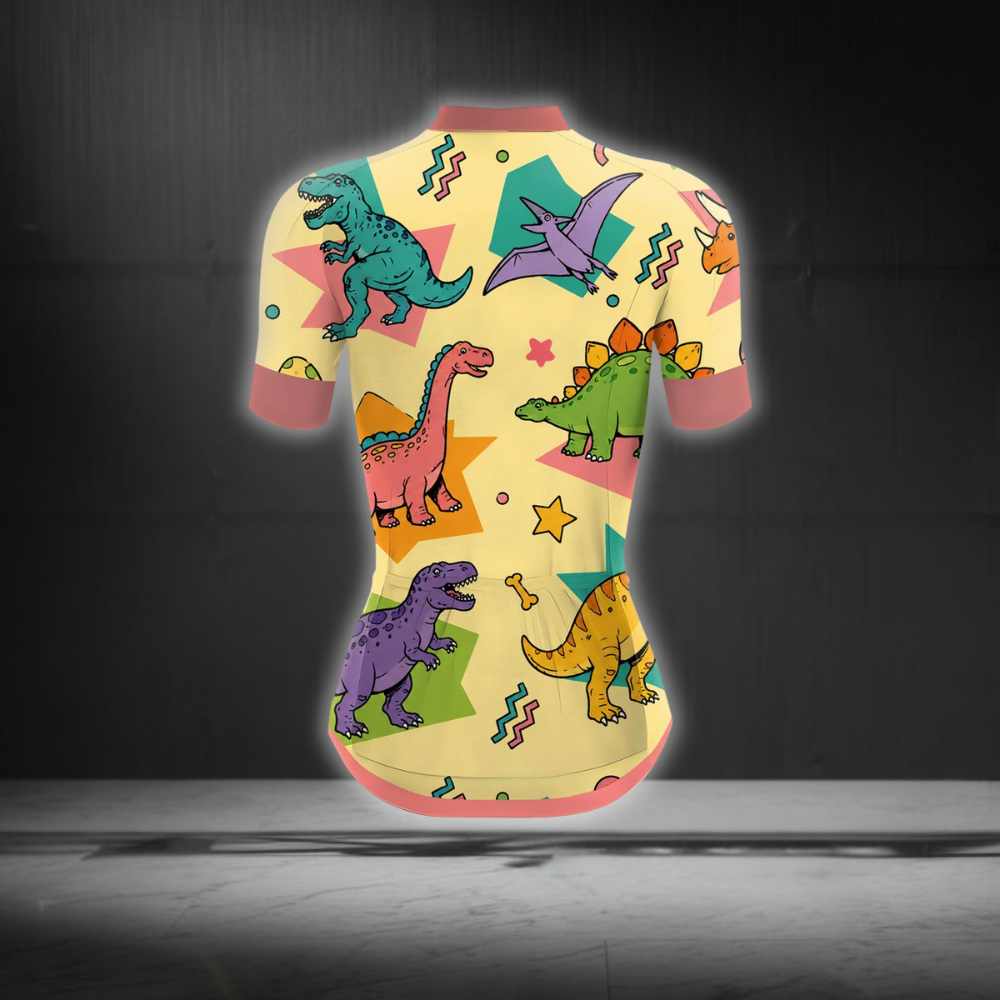 Dinasour Cycling Short Sleeve Jersey For Ladies, Dinasour Cycling Jersey CG0862