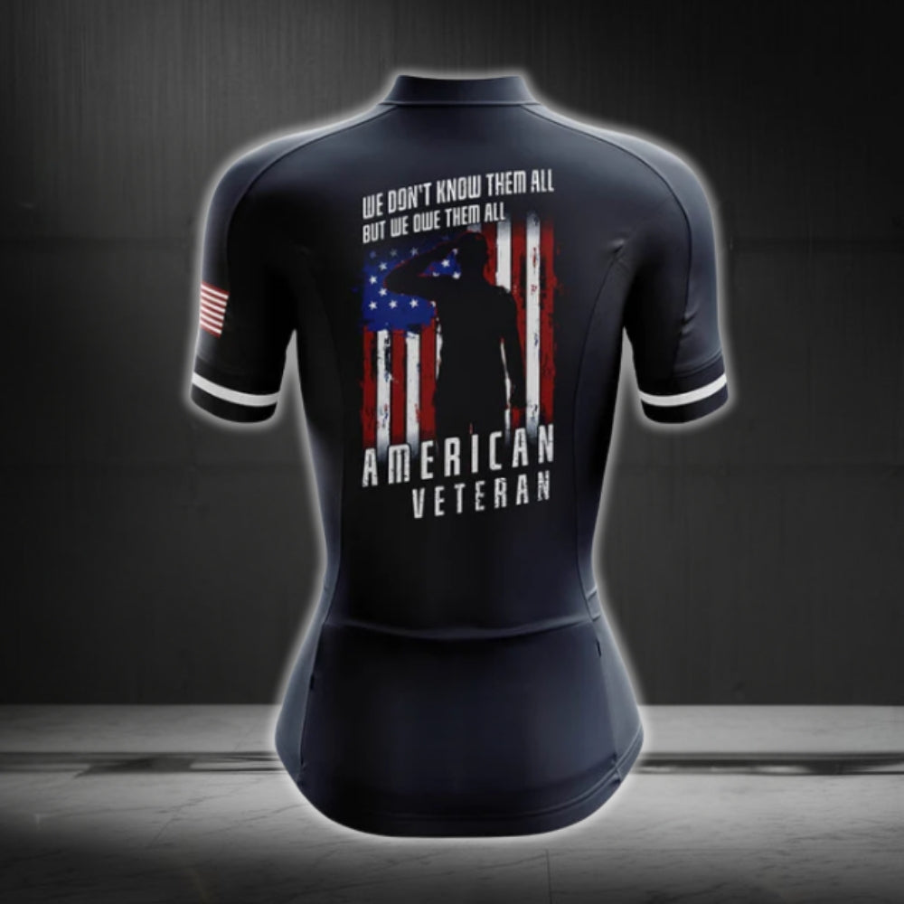 We Don't Know Them All But We Owe Them All American Veteran Cycling Jersey Womens Short Sleeve, Veteran Cycling Jersey For Ladies CG0265