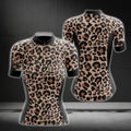 Women's Leopard Cycling Short Sleeve Jerseys, Leopard Ladies Cycling Jerseys CG0075
