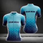 Custom Team Blue Cycling Short Sleeve Women's Cycling Jersey, Custom Cycling Jerseys Womens CG0083