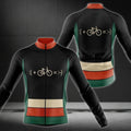 Bike And Smile Long Sleeve Men's Cycling Jersey, Minimalist Cycling Jerseys CZ0027