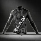 Ride Or Die Skull Long Sleeve Cycling Jersey For Mens, Funny Skull Cycling Jersey CZ0028
