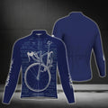 Custom Cycology Blue Cycling Long Sleeve Jersey For Men, Custom Cycling Jerseys CG0653