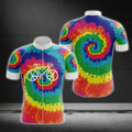Tie Dye Cycling Jersey Short Sleeve For Men, Tie Dye Cycling Jerseys CG0090