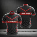 Custom Team Black Red Cycling Short Sleeve Jersey For Men, Custom Cycling Team Jerseys CG0491