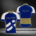 Men's Finland Flag Cycling Short Sleeve Jersey, Finland Cycling Jerseys CG0113