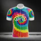 Tie Dye Cycling Jersey Short Sleeve For Men, Tie Dye Cycling Jerseys CG0090