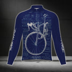 Custom Cycology Blue Cycling Long Sleeve Jersey For Men, Custom Cycling Jerseys CG0653