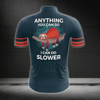 Anything You Can Do I Can Do Slower Men's Sloth Short Sleeve Cycling Jersey, Funny Cyling Jerseys CZ0029