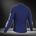 Custom Cycology Blue Cycling Long Sleeve Jersey For Men, Custom Cycling Jerseys CG0653