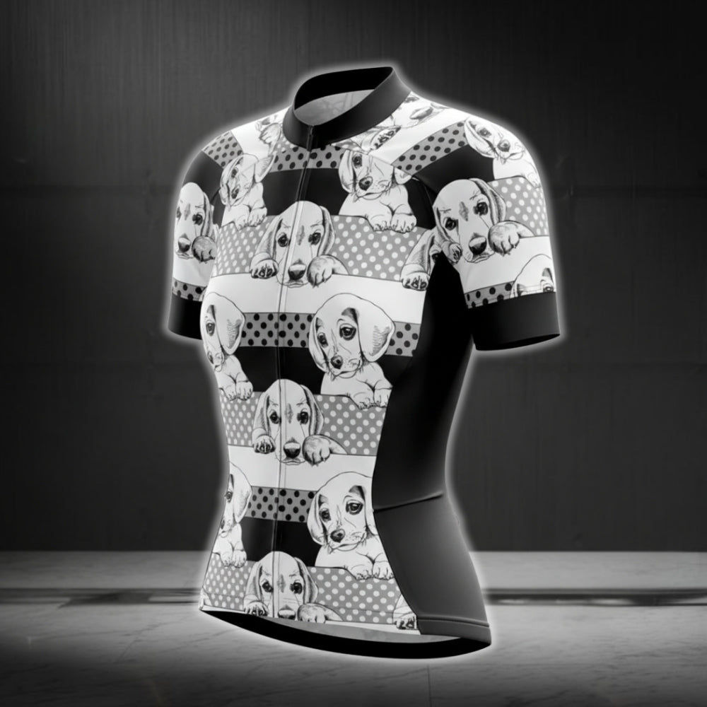Women's Beagle Dog Cycling Short Sleeve Jerseys, Beagle Lovers Cycling Jersey For Women CG0266