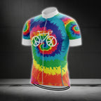 Tie Dye Cycling Jersey Short Sleeve For Men, Tie Dye Cycling Jerseys CG0090