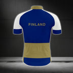 Men's Finland Flag Cycling Short Sleeve Jersey, Finland Cycling Jerseys CG0113