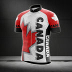 Men's Canada Flag Cycling Short Sleeve Jersey, Canada Cycling Jerseys CZ0101