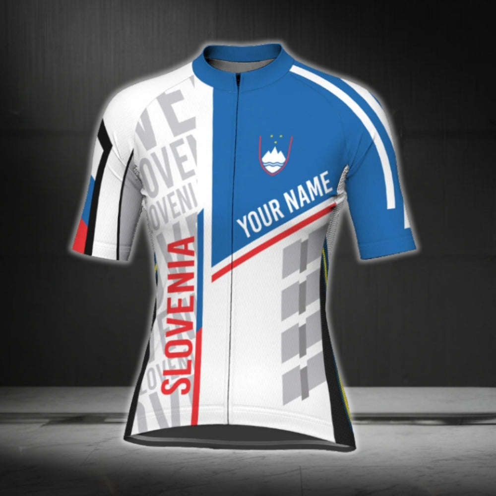 Custom Slovenia Flag Cycling Short Sleeve Women's Jersey, Custom Slovenia Cycling Jerseys CG0654