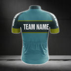 Custom Team Green And Cyan Cycling Short Sleeve Jersey Mens, Custom Cycling Jersey For Team CG0492
