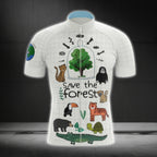 Save The Forest Animal Cycling Short Sleeve Men's Jersey,  The Forest Cycling Jersey CG0701