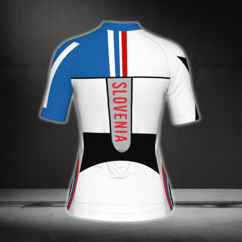 Custom Slovenia Flag Cycling Short Sleeve Women's Jersey, Custom Slovenia Cycling Jerseys CG0654