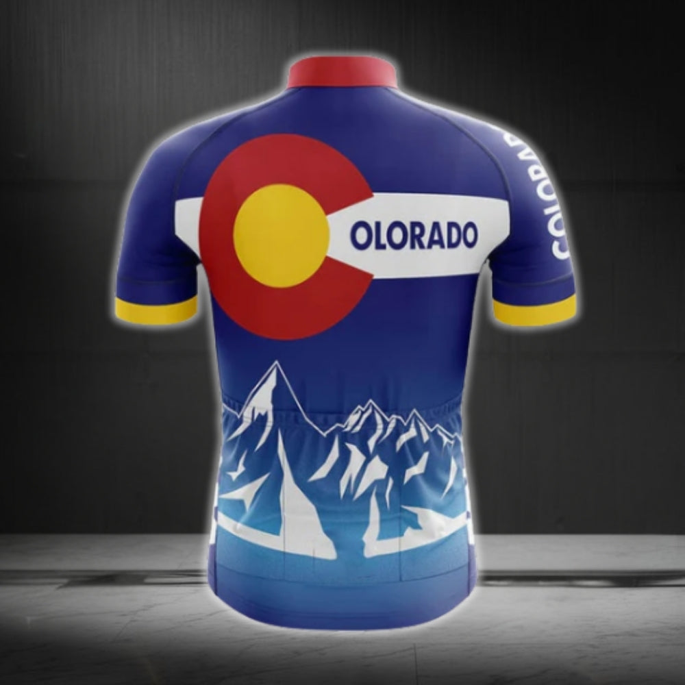 Colorado Flag Cycling Short Sleeve Jersey For Mens, Colorado State Cycling Jerseys CG0114