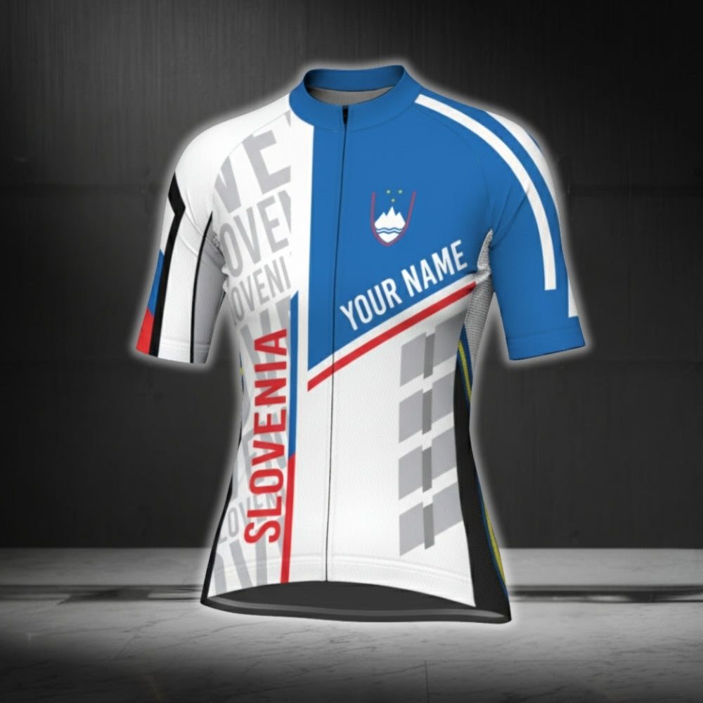 Custom Slovenia Flag Cycling Short Sleeve Women's Jersey, Custom Slovenia Cycling Jerseys CG0654
