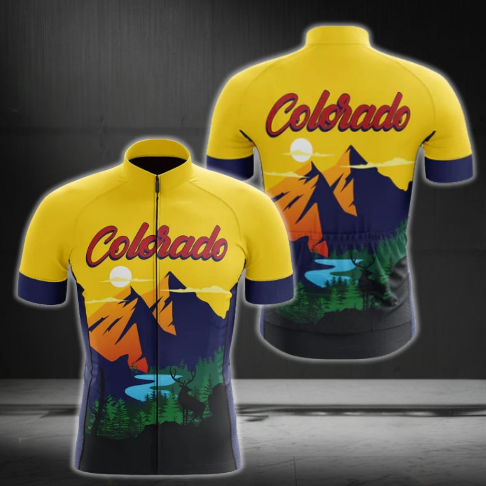 Men's Colorado Cycling Short Sleeve Jersey, Colorado Cycling Jerseys For Mens CZ0099