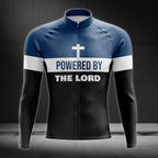 Powered By The Lord Long Sleeve Cycling Jersey For Mens, Christian Cycling Jerseys CZ0031