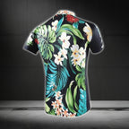 Hawaiian Tropical Short Sleeve Men's Cycling Jersey, Tropical Cycling Jerseys CG0655