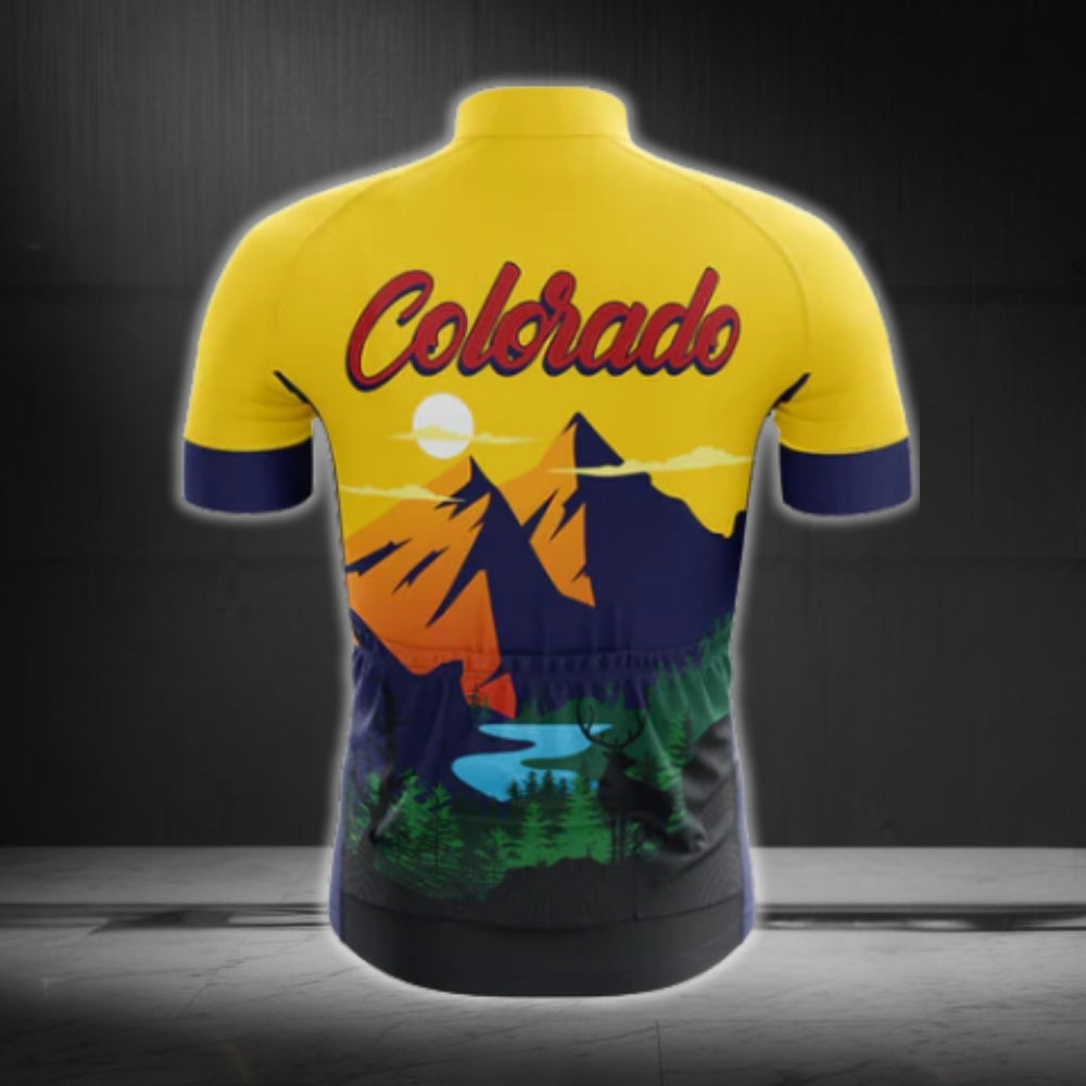 Men's Colorado Cycling Short Sleeve Jersey, Colorado Cycling Jerseys For Mens CZ0099