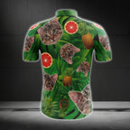 Custom Photo Pet Men's Tropical Cycling Short Sleeve Jersey, Custom Photo Pet Cycling Jersey CG0269