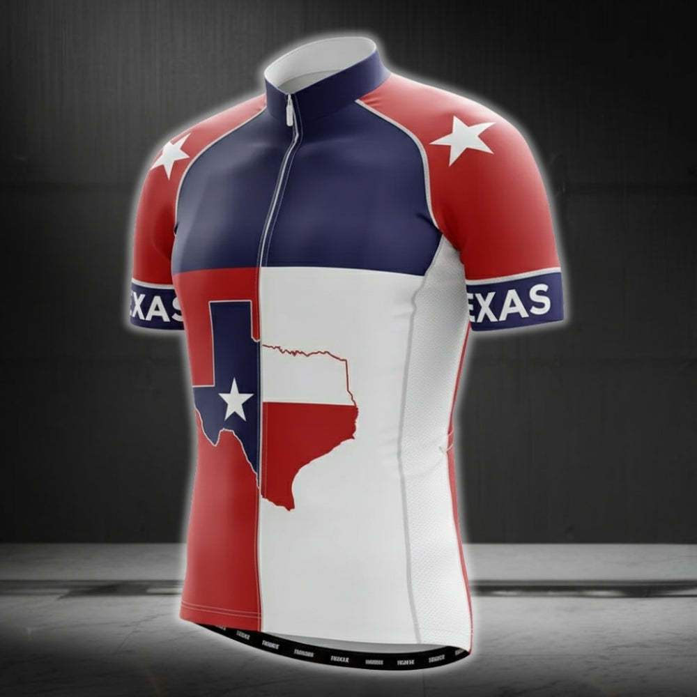 Texas Flag Cycling Jersey Short Sleeve For Mens, Texas State Cycling Jerseys CG0152