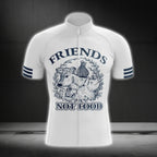 Animals Friends Not Food Short Sleeve Cycling Jersey For Men, Vegan Cycling Jerseys CG0270